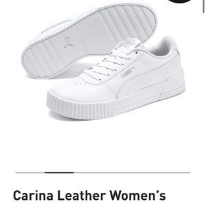 NWT PUMA Carina L white and silver